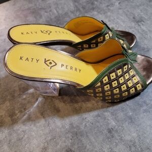 Katy Perry Collections Green and Gold Sandals